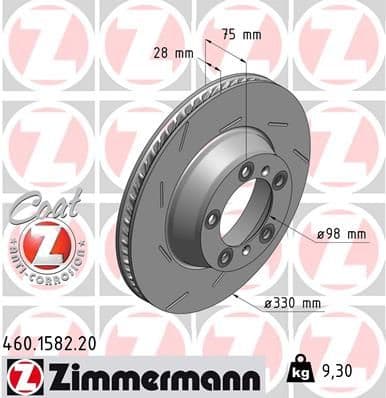 Disc frana ZIMMERMANN COAT Z 460.1582.20