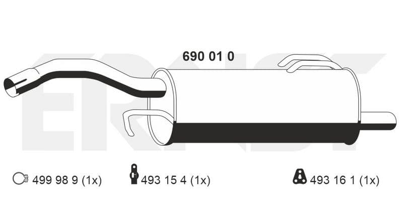 Toba esapament finala ERNST 690010