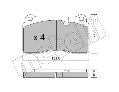 set placute frana,frana disc METELLI 22-0695-0