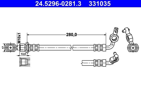 Furtun frana ATE 24.5296-0281.3