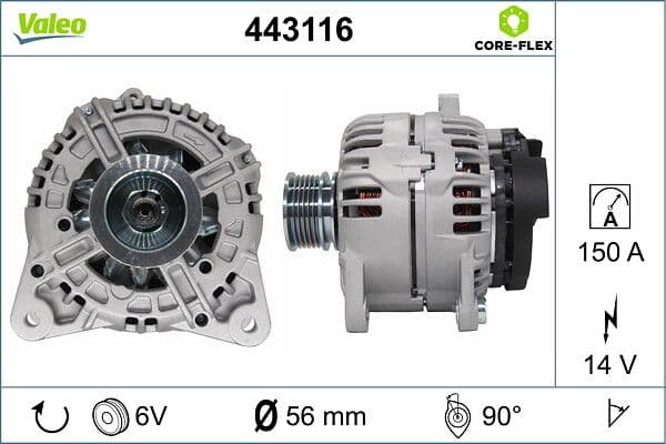 Generator / Alternator VALEO 443116