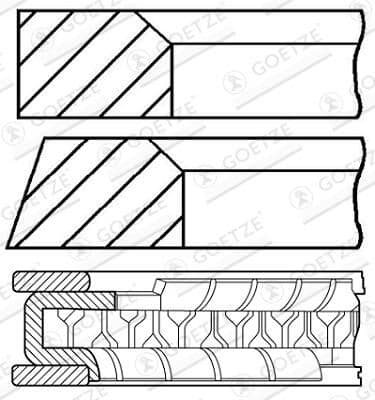 Set segmenti piston GOETZE ENGINE 08-306807-00