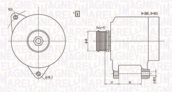 Generator / Alternator MAGNETI MARELLI 063731139010