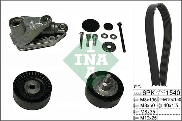 Set curea transmisie cu caneluri Schaeffler INA 529 0198 10