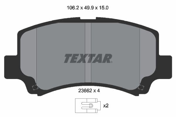 set placute frana,frana disc TEXTAR 2366201