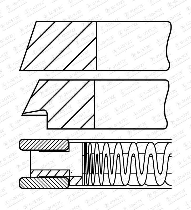 Set segmenti piston GOETZE ENGINE 08-102400-00