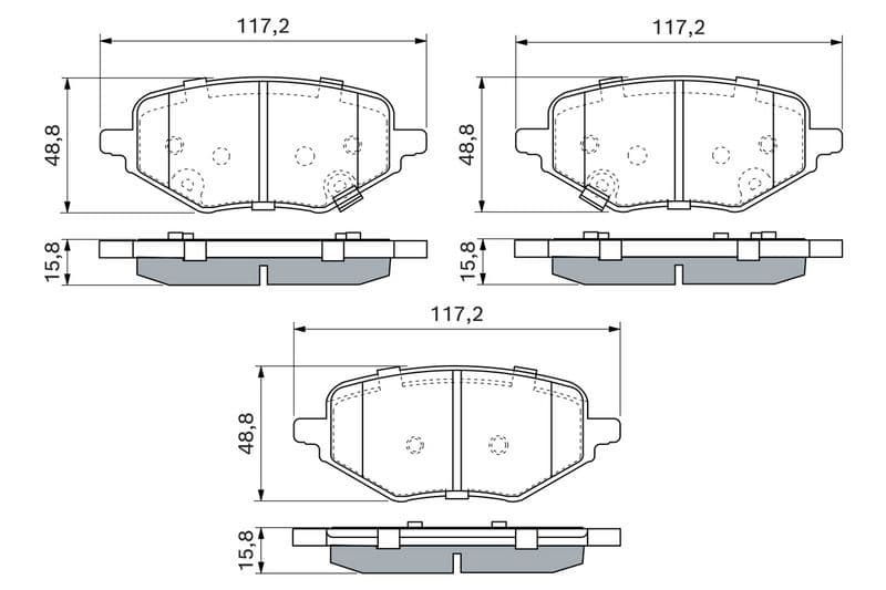 set placute frana,frana disc BOSCH 0 986 460 326