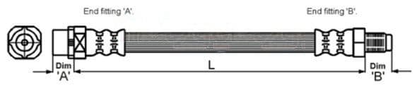 Furtun frana METZGER AUTOTEILE 4114071