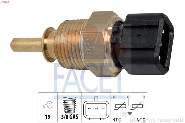 senzor,temperatura lichid de racire FACET Made in Italy - OE Equivalent 7.3367