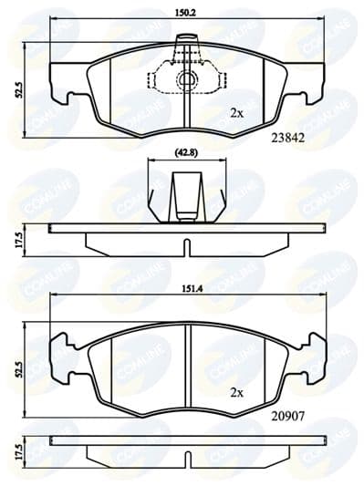 set placute frana,frana disc COMLINE CBP01221