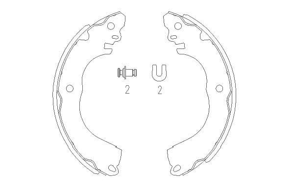 Set saboti frana KAVO PARTS KBS-7416
