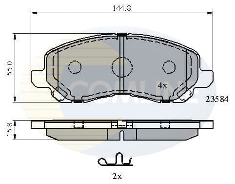 set placute frana,frana disc COMLINE CBP31256