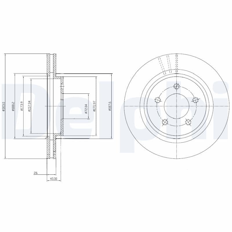 Disc frana DELPHI BG4240C