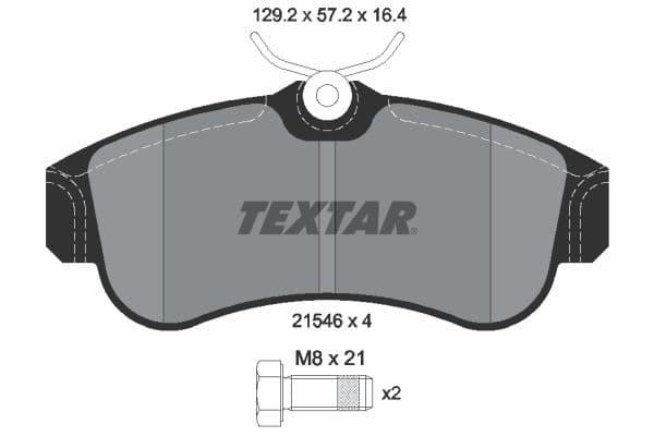 set placute frana,frana disc TEXTAR 2154601