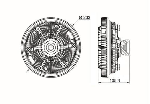 Cupla, ventilator radiator MAHLE CFF 716 000S