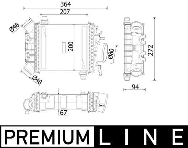 Intercooler, compresor MAHLE BEHR *** PREMIUM LINE *** CI 547 000P