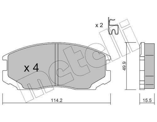 set placute frana,frana disc METELLI 22-0221-1