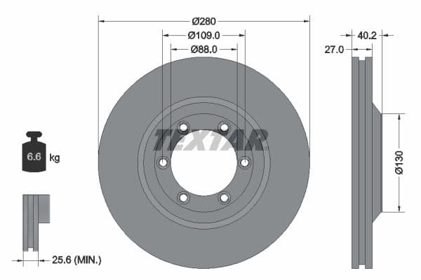 Disc frana TEXTAR PRO 92174803