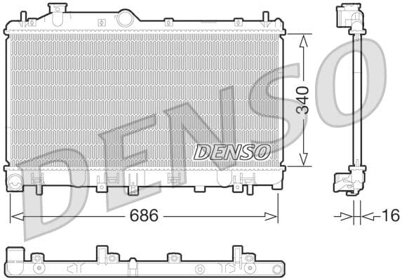 Radiator, racire motor DENSO DRM36013