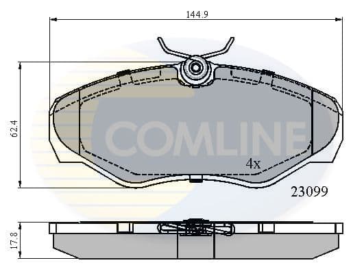 set placute frana,frana disc COMLINE CBP01127