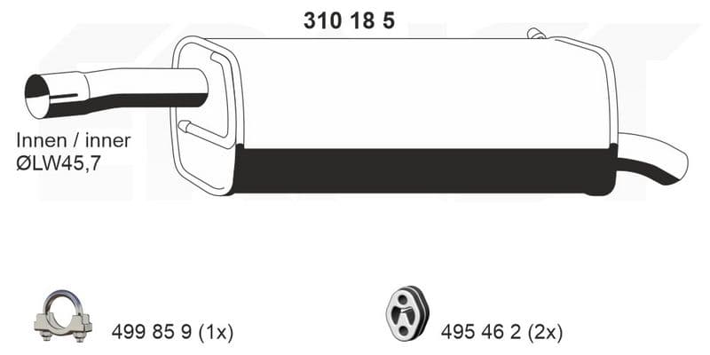 Toba esapament finala ERNST 310185