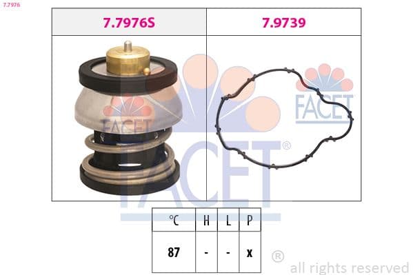 termostat,lichid racire FACET Made in Italy - OE Equivalent 7.7976