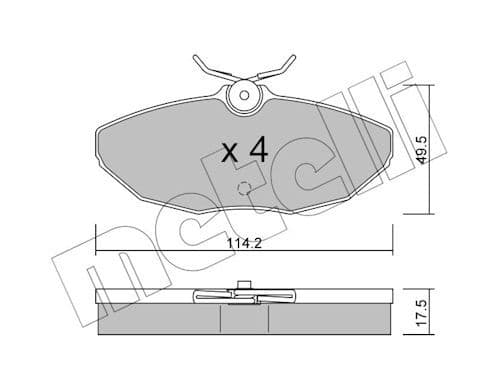 set placute frana,frana disc METELLI 22-1190-0
