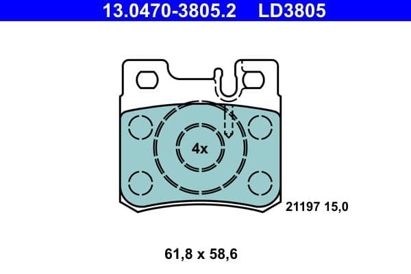 set placute frana,frana disc ATE Ceramic 13.0470-3805.2