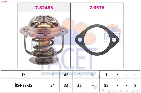 termostat,lichid racire FACET 7.8248