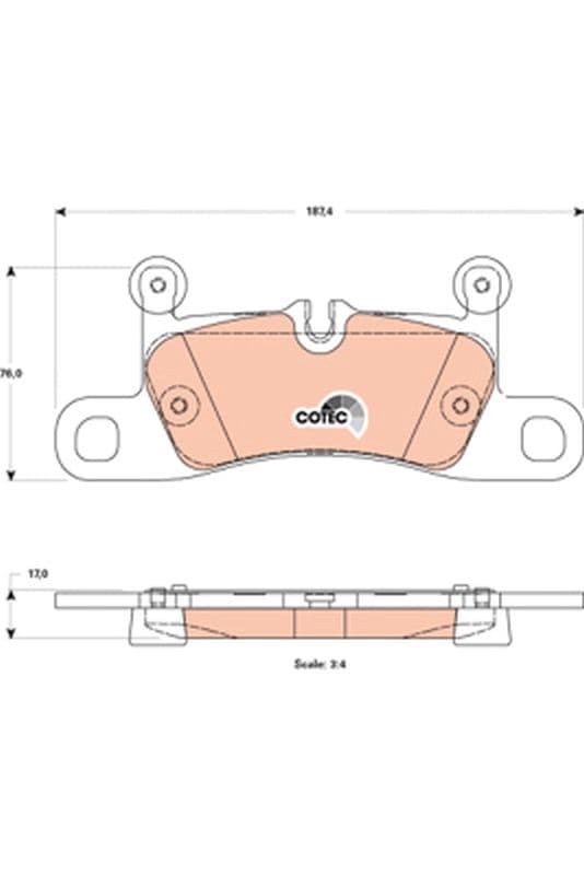 set placute frana,frana disc TRW COTEC GDB1875