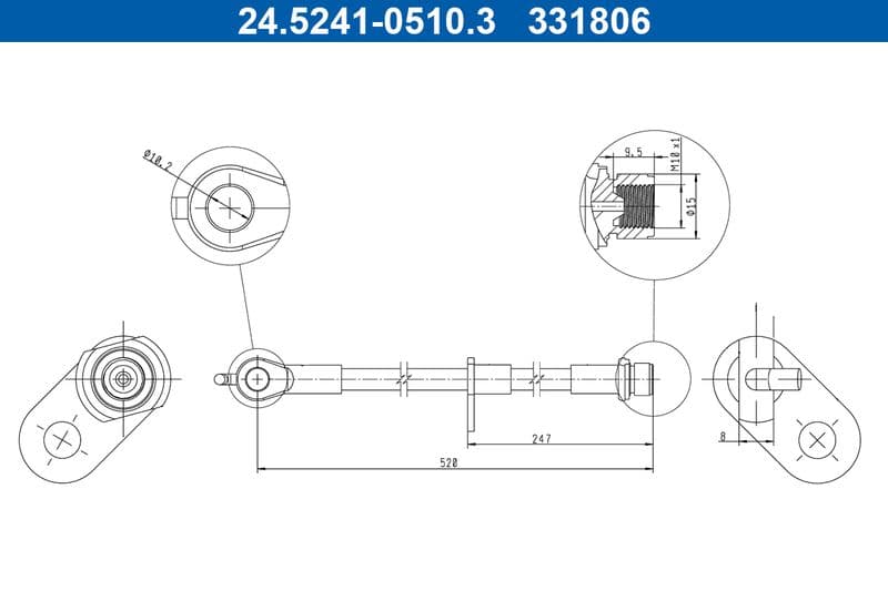Furtun frana ATE 24.5241-0510.3
