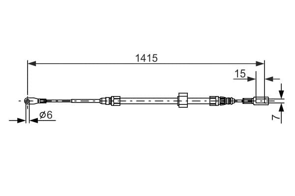 Cablu, frana de parcare BOSCH 1 987 477 856