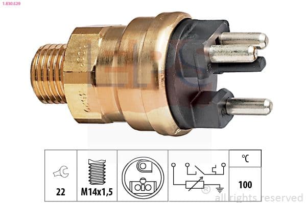 senzor,temperatura lichid de racire EPS Made in Italy - OE Equivalent 1.830.529