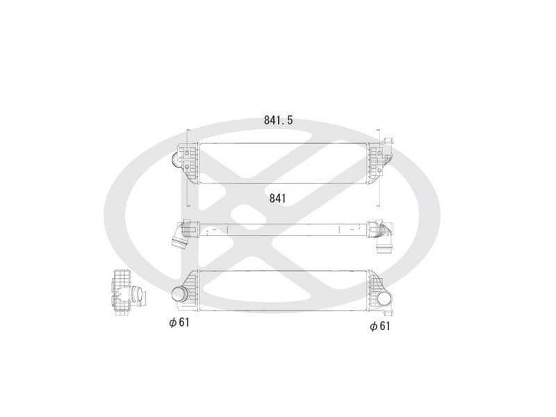 Intercooler, compresor KOYORAD IA490156