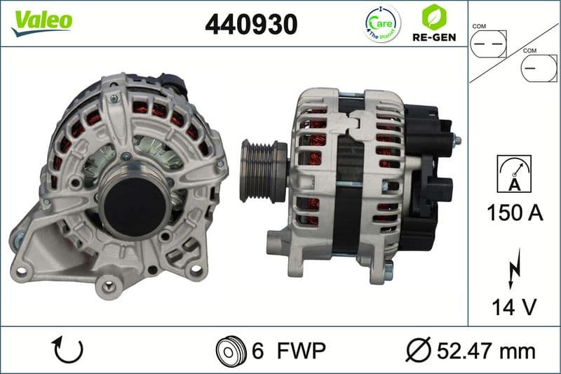 Generator / Alternator VALEO RE-GEN REMANUFACTURED 440930