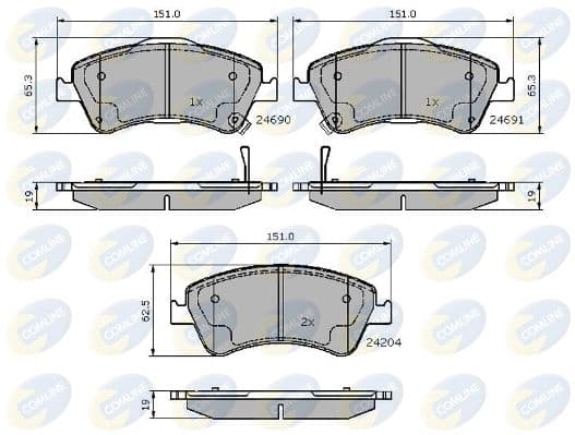 set placute frana,frana disc COMLINE CBP31588