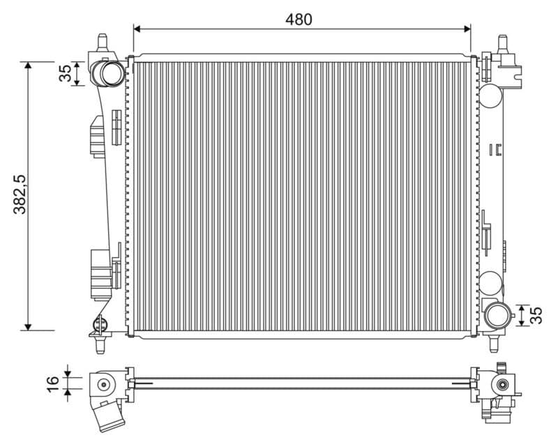 Radiator, racire motor VALEO 701347
