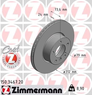Disc frana ZIMMERMANN COAT Z 150.3467.20