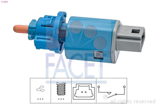 Comutator, actionare ambreiaj (Tempomat) FACET Made in Italy - OE Equivalent 7.1274