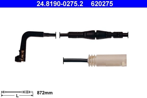 senzor de avertizare,uzura placute de frana ATE 24.8190-0275.2