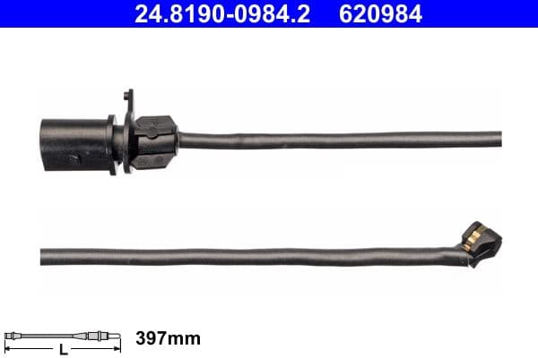 senzor de avertizare,uzura placute de frana ATE 24.8190-0984.2