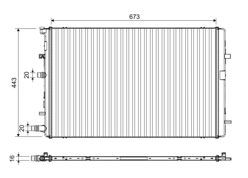 Radiator, racire motor VALEO 701395