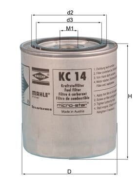 filtru combustibil MAHLE KC 14