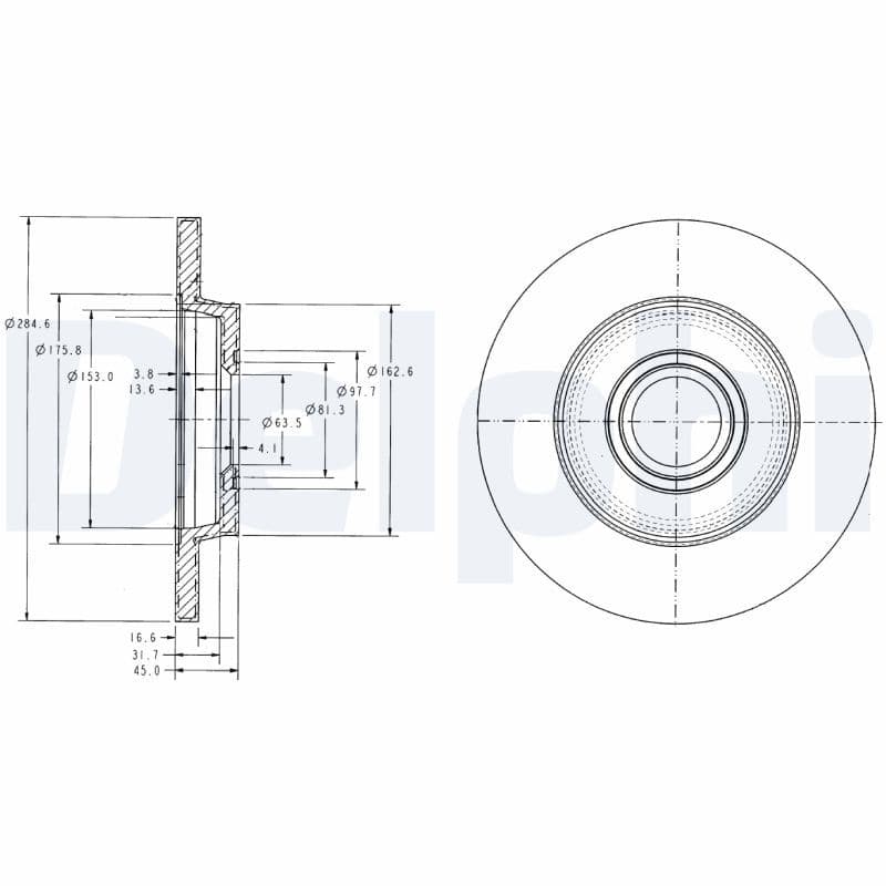 Disc frana DELPHI BG3416