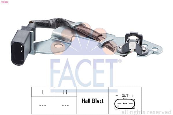 senzor,pozitie ax cu came FACET Made in Italy - OE Equivalent 9.0367
