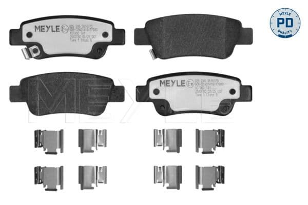 set placute frana,frana disc MEYLE -PD: Advanced performance and design. 025 246 3516/PD