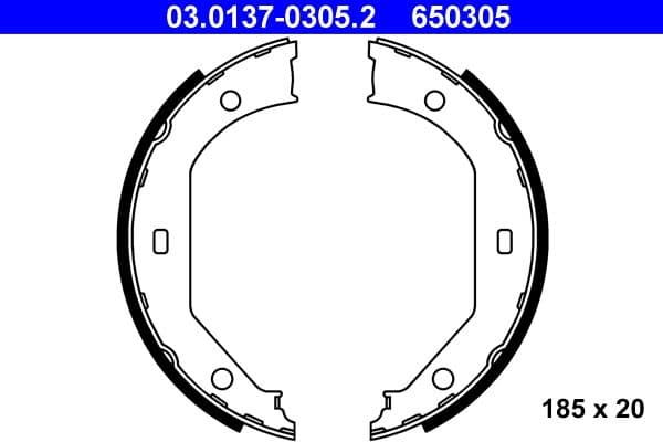 Set saboti frana, frana de mana ATE 03.0137-0305.2