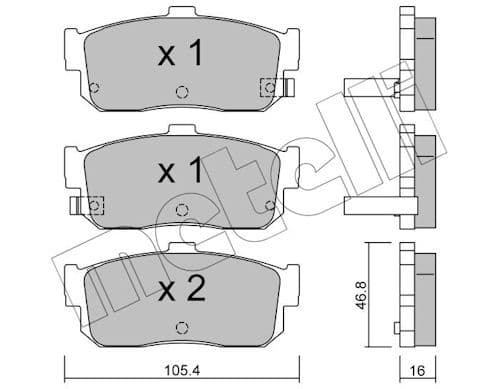 set placute frana,frana disc METELLI 22-0193-1