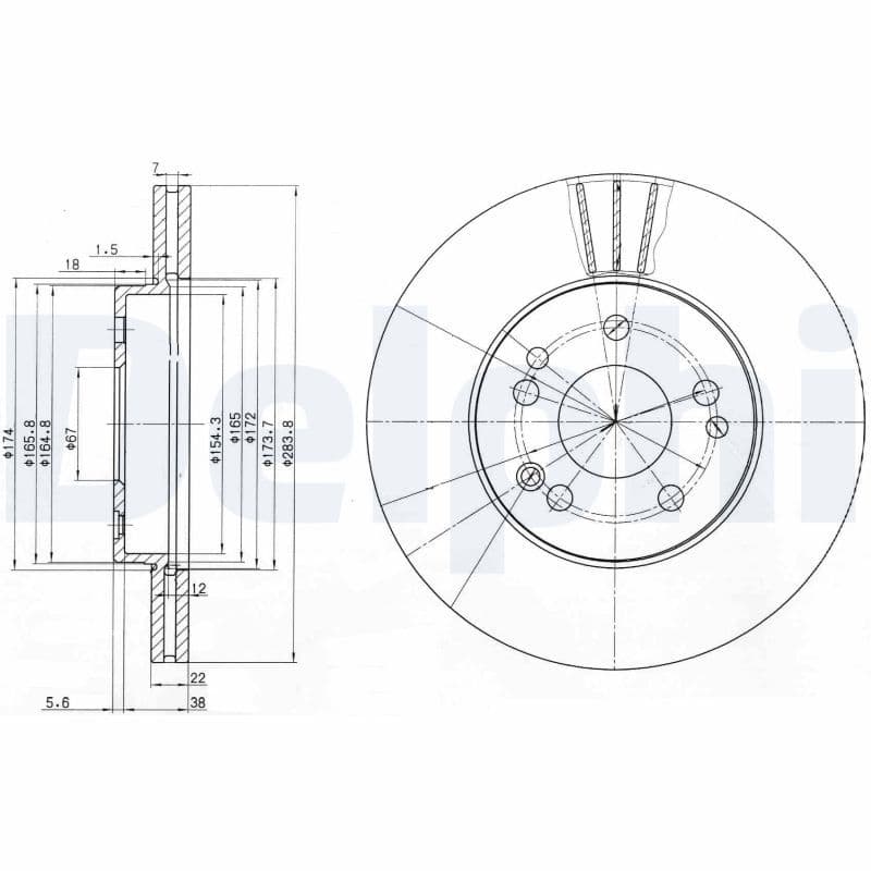 Disc frana DELPHI BG2345