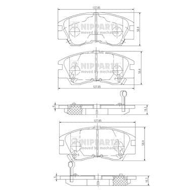 set placute frana,frana disc NIPPARTS J3605027